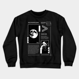 Moon and Black Hole Space Exploration Crewneck Sweatshirt